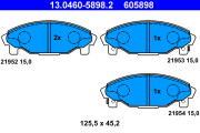 13.0460-5898.2 ATE sada brzdových platničiek kotúčovej brzdy 13.0460-5898.2 ATE