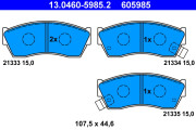 13.0460-5985.2 ATE sada brzdových platničiek kotúčovej brzdy 13.0460-5985.2 ATE