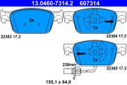 13.0460-7314.2 Brzdové destičky ATE