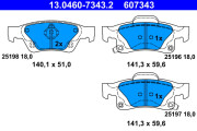 13.0460-7343.2 Sada brzdových destiček, kotoučová brzda ATE