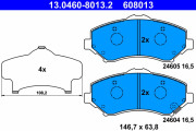 13.0460-8013.2 Brzdové destičky ATE