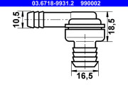 03.6718-9931.2 Připojovací trubice podtlakové hadice ATE