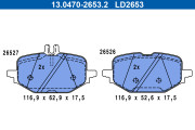 13.0470-2653.2 Sada brzdových destiček, kotoučová brzda ATE Ceramic ATE