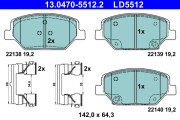 13.0470-5512.2 Brzdové destičky ATE Ceramic ATE