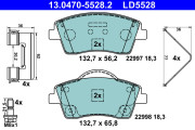 13.0470-5528.2 Sada brzdových destiček, kotoučová brzda ATE Ceramic ATE