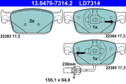 13.0470-7314.2 Brzdové destičky ATE Ceramic ATE