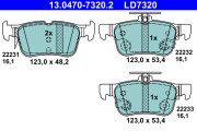 13.0470-7320.2 Sada brzdových destiček, kotoučová brzda ATE Ceramic ATE