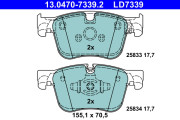 13.0470-7339.2 Sada brzdových destiček, kotoučová brzda ATE Ceramic ATE