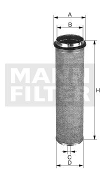 CF 1630 Filtr - sekundární vzduch MANN-FILTER
