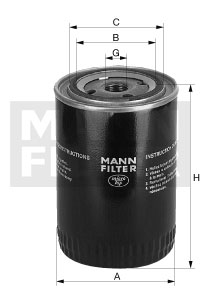 W 940/37 Filtr, pracovní hydraulika MANN-FILTER