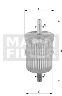 WK 42 MANN-FILTER palivový filter WK 42 MANN-FILTER