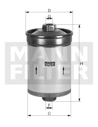 WK 830/5 MANN-FILTER palivový filter WK 830/5 MANN-FILTER