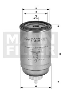 WK 845/5 Palivový filtr MANN-FILTER