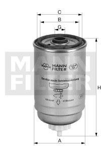 WK 832 Palivový filtr MANN-FILTER