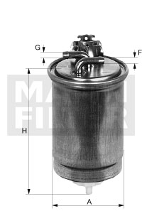 WK 823/3 MANN-FILTER palivový filter WK 823/3 MANN-FILTER