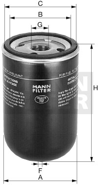 WK 815 Palivový filtr MANN-FILTER