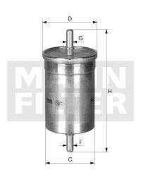 WK 612/1 Palivový filtr MANN-FILTER