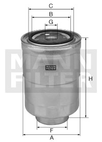 WK 828 MANN-FILTER palivový filter WK 828 MANN-FILTER