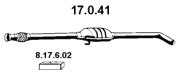 17.0.41 EBERSPÄCHER predný tlmič výfuku 17.0.41 EBERSPÄCHER