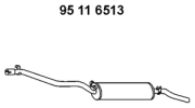 95 11 6513 EBERSPÄCHER koncový tlmič výfuku 95 11 6513 EBERSPÄCHER