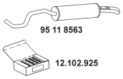 95 11 8563 Zadní tlumič výfuku EBERSPÄCHER