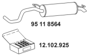 95 11 8564 EBERSPÄCHER koncový tlmič výfuku 95 11 8564 EBERSPÄCHER