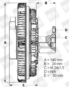 LK012 BorgWarner (BERU) spojka ventilátora chladenia LK012 BorgWarner (BERU)