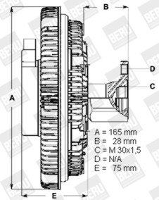 LK023 BorgWarner (BERU) spojka ventilátora chladenia LK023 BorgWarner (BERU)