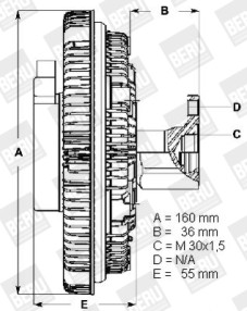 LK039 BorgWarner (BERU) spojka ventilátora chladenia LK039 BorgWarner (BERU)