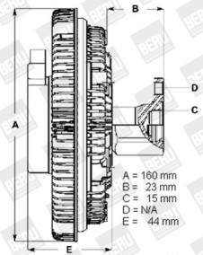 LK047 Spojka, větrák chladiče BorgWarner (BERU)