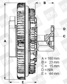 LK053 BorgWarner (BERU) spojka ventilátora chladenia LK053 BorgWarner (BERU)
