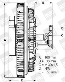 LK060 BorgWarner (BERU) spojka ventilátora chladenia LK060 BorgWarner (BERU)