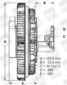 LK113 Spojka, větrák chladiče BorgWarner (BERU)