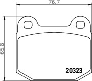 T1209 Sada brzdových destiček, kotoučová brzda PAGID