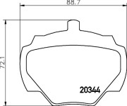 T0047 Sada brzdových destiček, kotoučová brzda PAGID