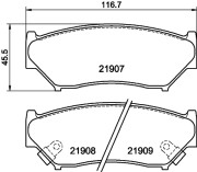 T3081 PAGID sada brzdových platničiek kotúčovej brzdy T3081 PAGID