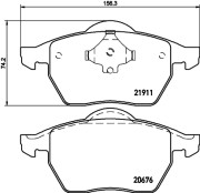 T1110 Sada brzdových destiček, kotoučová brzda PAGID