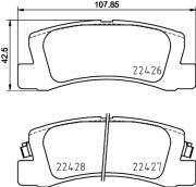 T2573 PAGID sada brzdových platničiek kotúčovej brzdy T2573 PAGID