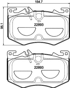 T2848 Sada brzdových destiček, kotoučová brzda PAGID