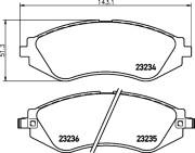 T3106 Sada brzdových destiček, kotoučová brzda PAGID