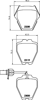 T1205 Sada brzdových destiček, kotoučová brzda PAGID