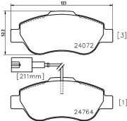 T1832 Sada brzdových destiček, kotoučová brzda PAGID