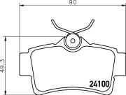 T1666 Sada brzdových destiček, kotoučová brzda PAGID