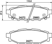 T2788 PAGID sada brzdových platničiek kotúčovej brzdy T2788 PAGID