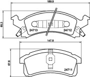 T1810 Sada brzdových destiček, kotoučová brzda PAGID