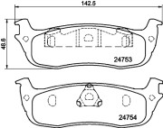 T1837 Sada brzdových destiček, kotoučová brzda PAGID