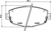 T1979 Sada brzdových destiček, kotoučová brzda PAGID