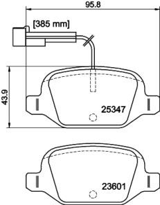 T2108 Sada brzdových destiček, kotoučová brzda PAGID