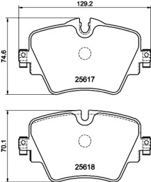 T4227 PAGID sada brzdových platničiek kotúčovej brzdy T4227 PAGID