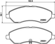 T2305 Sada brzdových destiček, kotoučová brzda PAGID